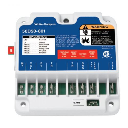 Emerson conditions-White Rodgers 50D50-801 Intermittent/Proven Pilot Spark Ignition Module