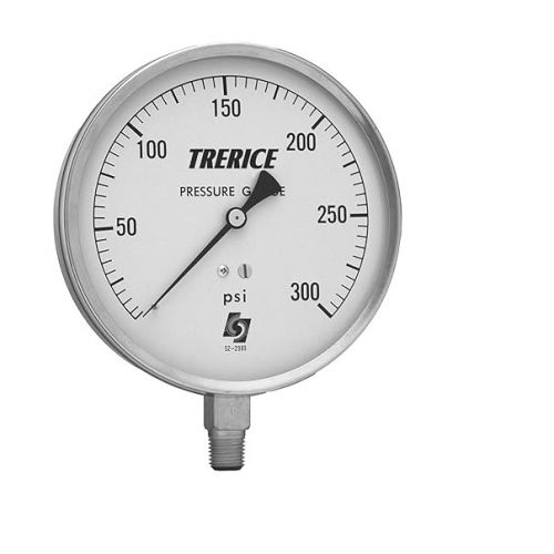Trerice 620B4502LA100 1/4" Low Pressure Gauge 4.5" Dial 0-100 PSI