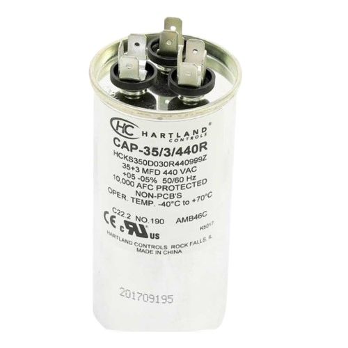 35/3Mfd 370/440V Rnd Run Cap For Hartland Controls -Part# CAP-35/3/440R
