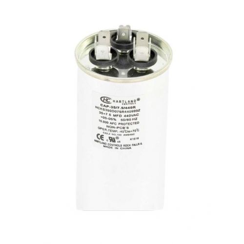 35/7.5Mfd 370/440V Rnd Run Cap For Hartland Controls -Part# CAP-35/7.5/440R
