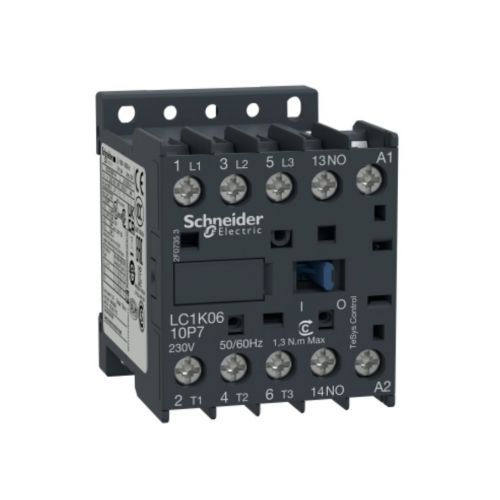 Schneider Electric (Square D) LC1K0610G7 3-Pole Contactor 6A 440V 1-N/O Auxiliary 120V Coil