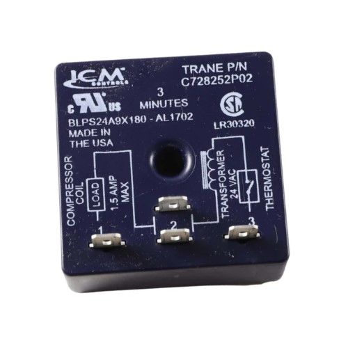 24V 5A 3Min Time Delay Relay For Trane Part# Rly1634