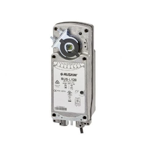 Ruskin RUS-L120(S) Electric On/Off Spring Return Actuator W/2 Integrated Auxiliary Switches 120V