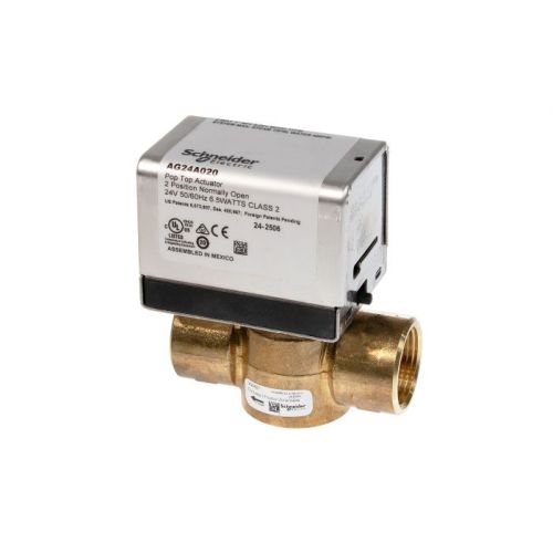 Schneider Electric (Erie) VS2427G24A020 2-Way 2-Position N/O High Temperature Valve 1" NPT 17 PSI 24V 50-60Hz 