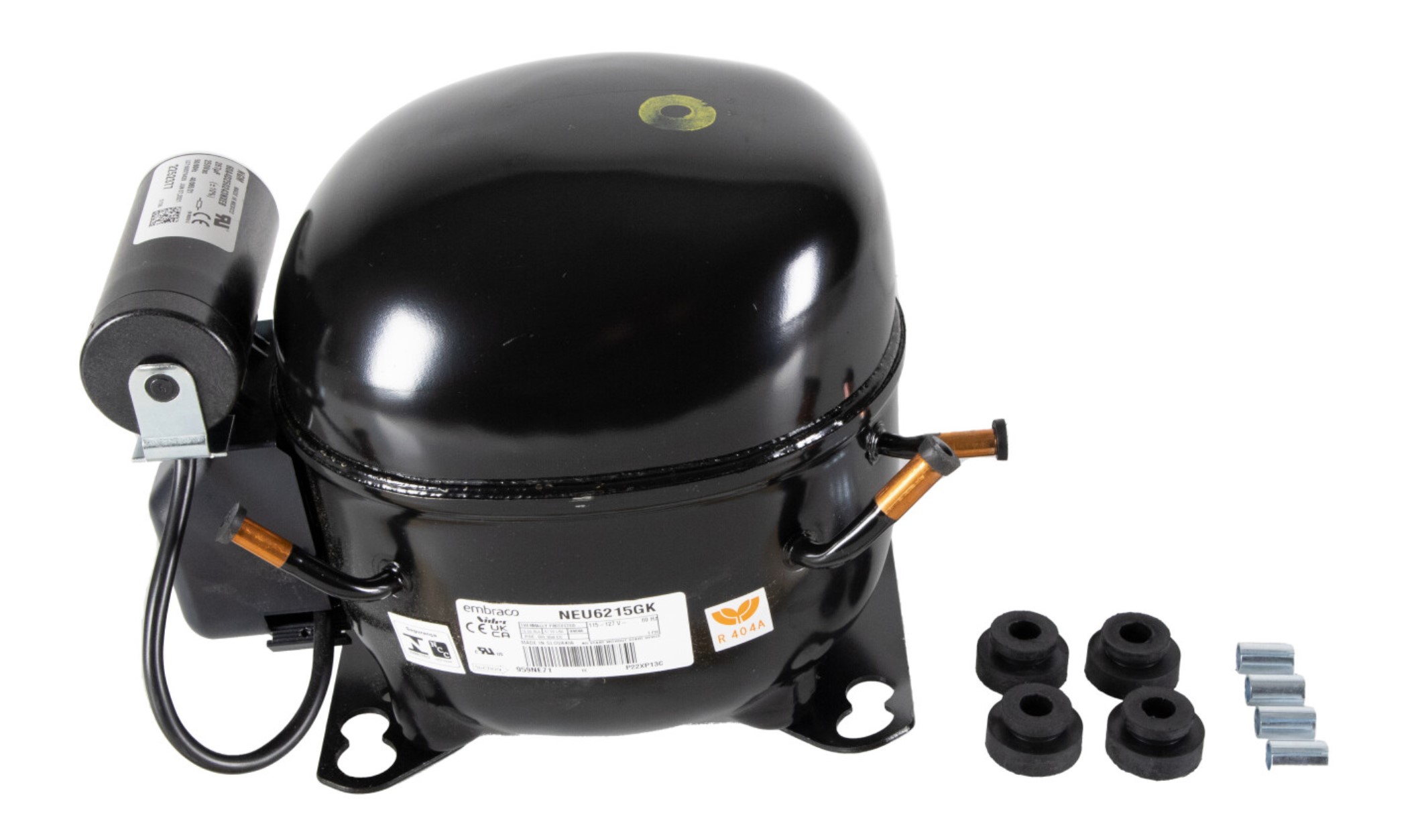 Nidec-Embraco NEU6215GK1 3/4HP Compressor R404A, 115V/1PH | PartsHnC