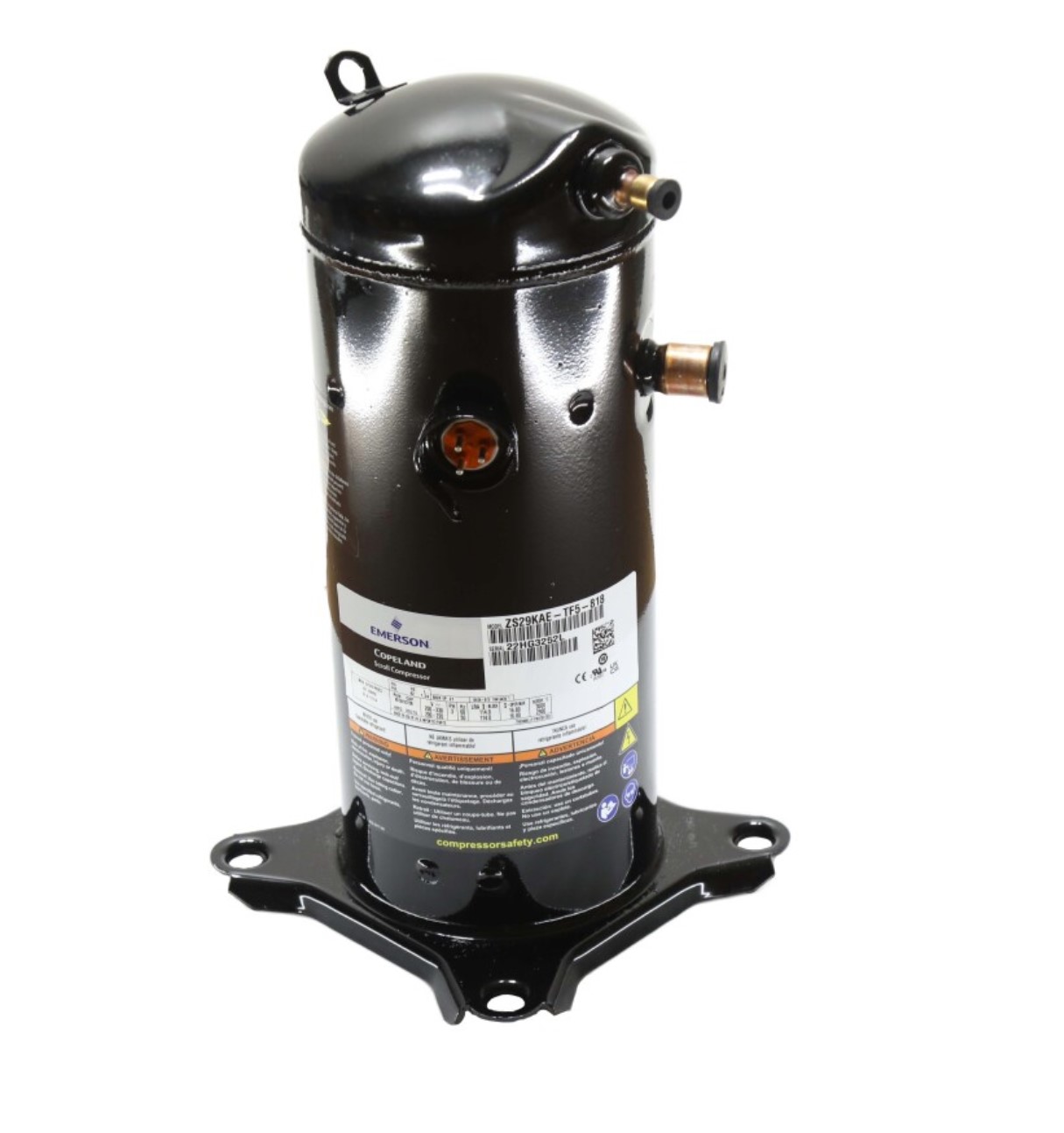 Copeland ZS29KAE-TF5-818 Scroll Compressor 29000BTU, 200/230V/3PH