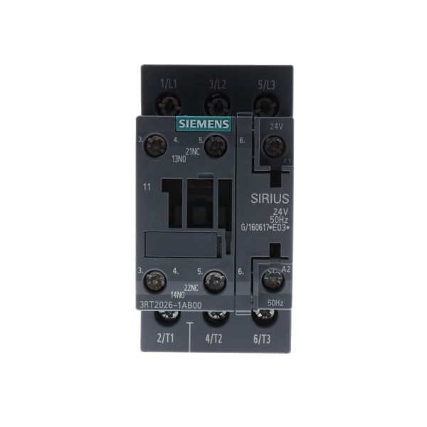 Siemens Industrial Controls 3RT20261AB0024V 25AMP 3P CONTACTOR 1NO/NC