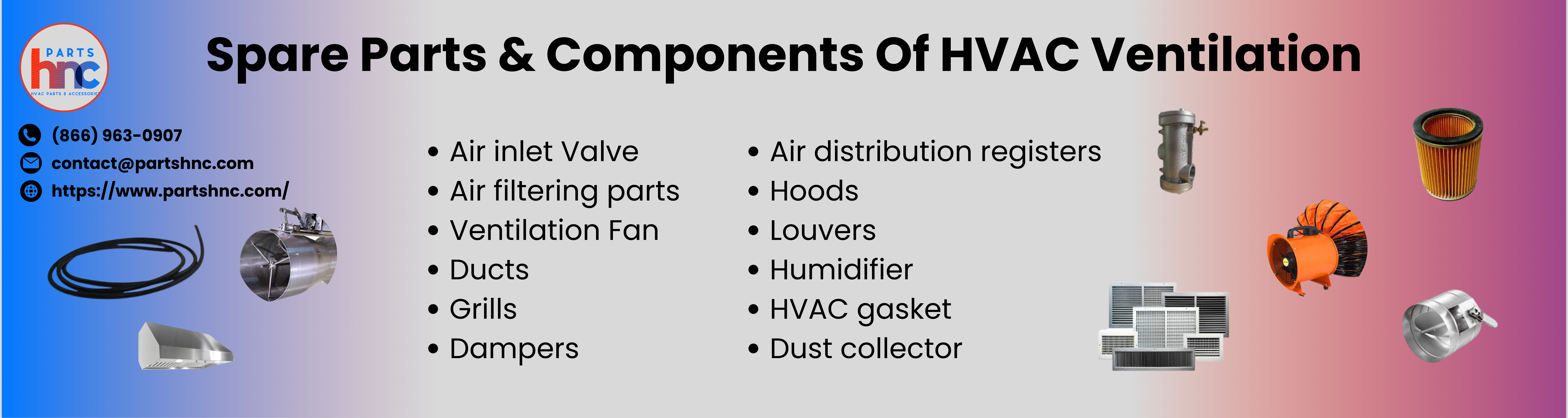 Spare Parts & Components Of HVAC Ventilation- PartsHnC